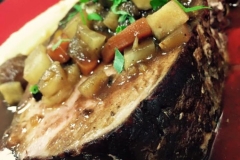 L'entrecote de veau basse température et son jus corsé